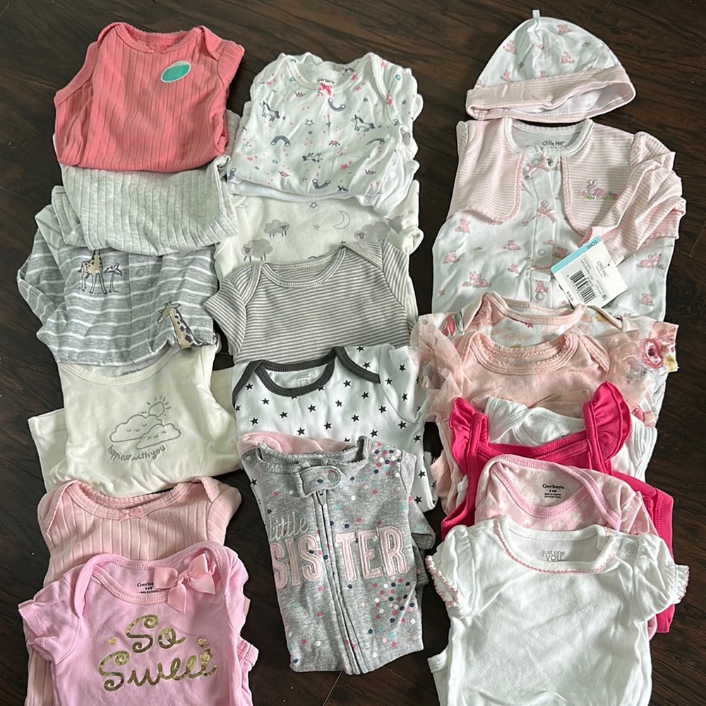 Assorted Baby Onesies and Outfits